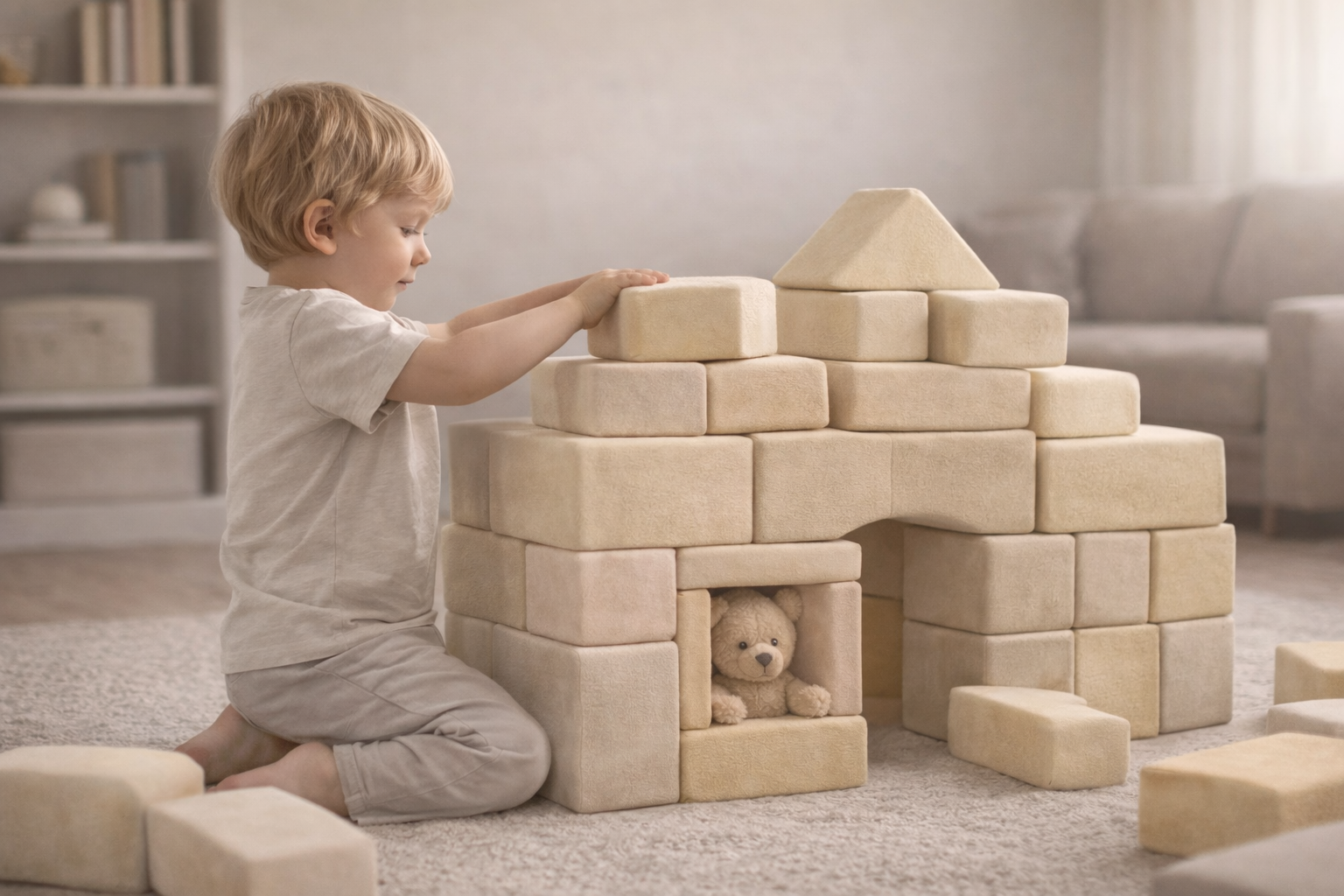 Bloques suaves grandes Kuubo en uso