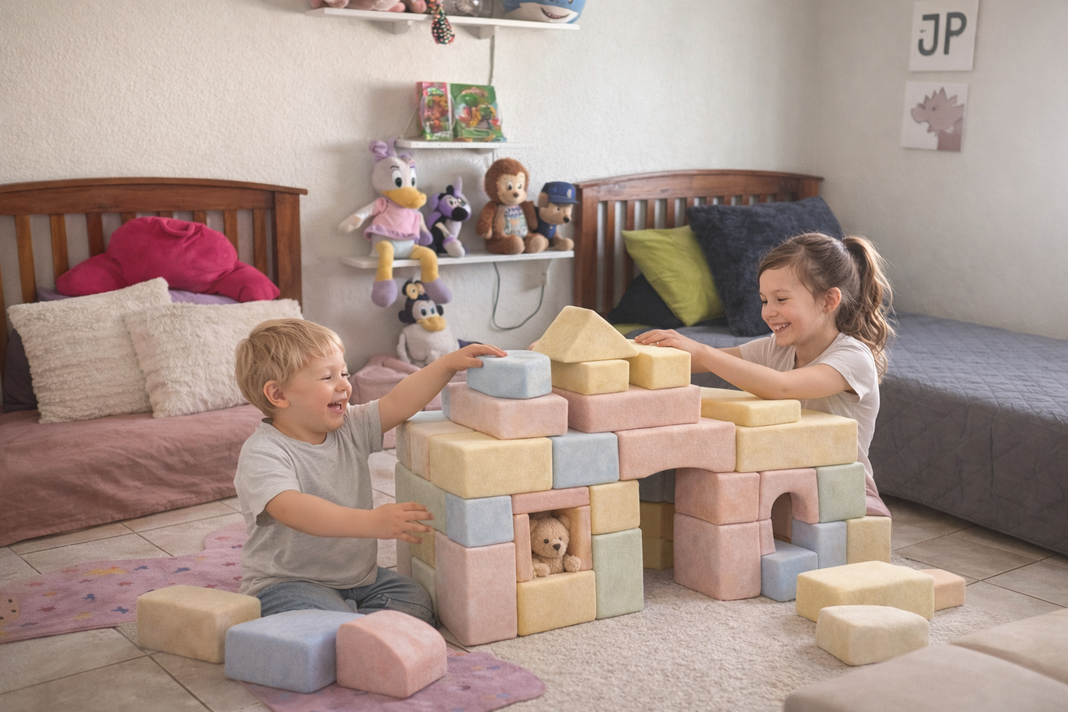 Cuarto infantil con ambiente cálido